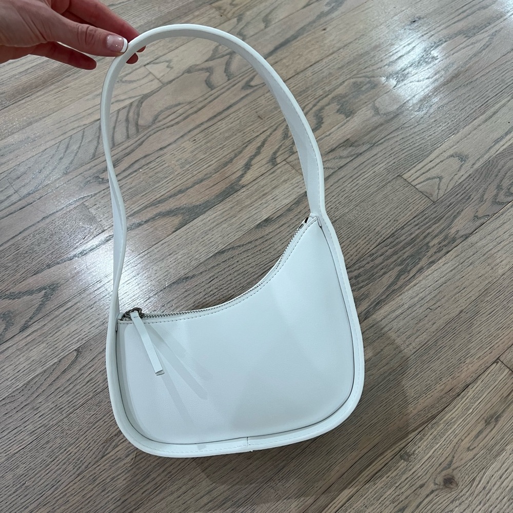 Trendy White Half Moon Style Bag
